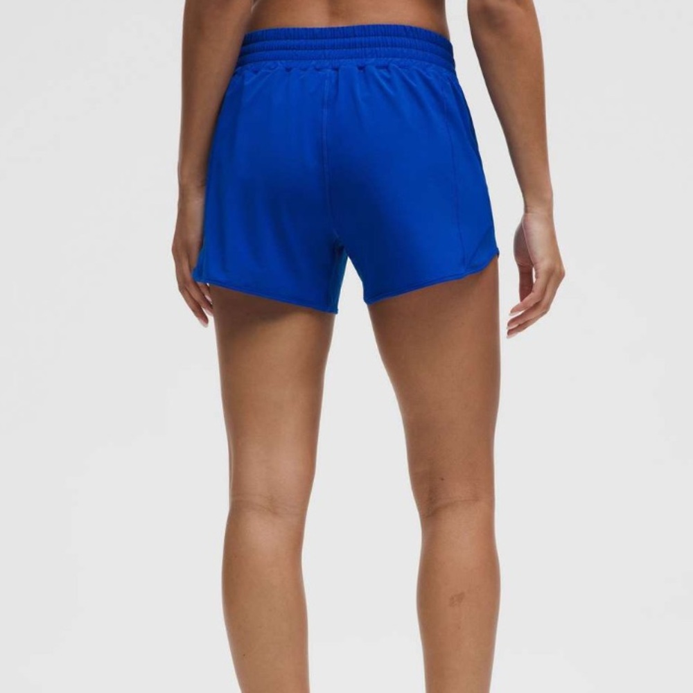 Lululemon Hotty Hot High-Rise Lined Short 4" Galactic Cobalt size 8
